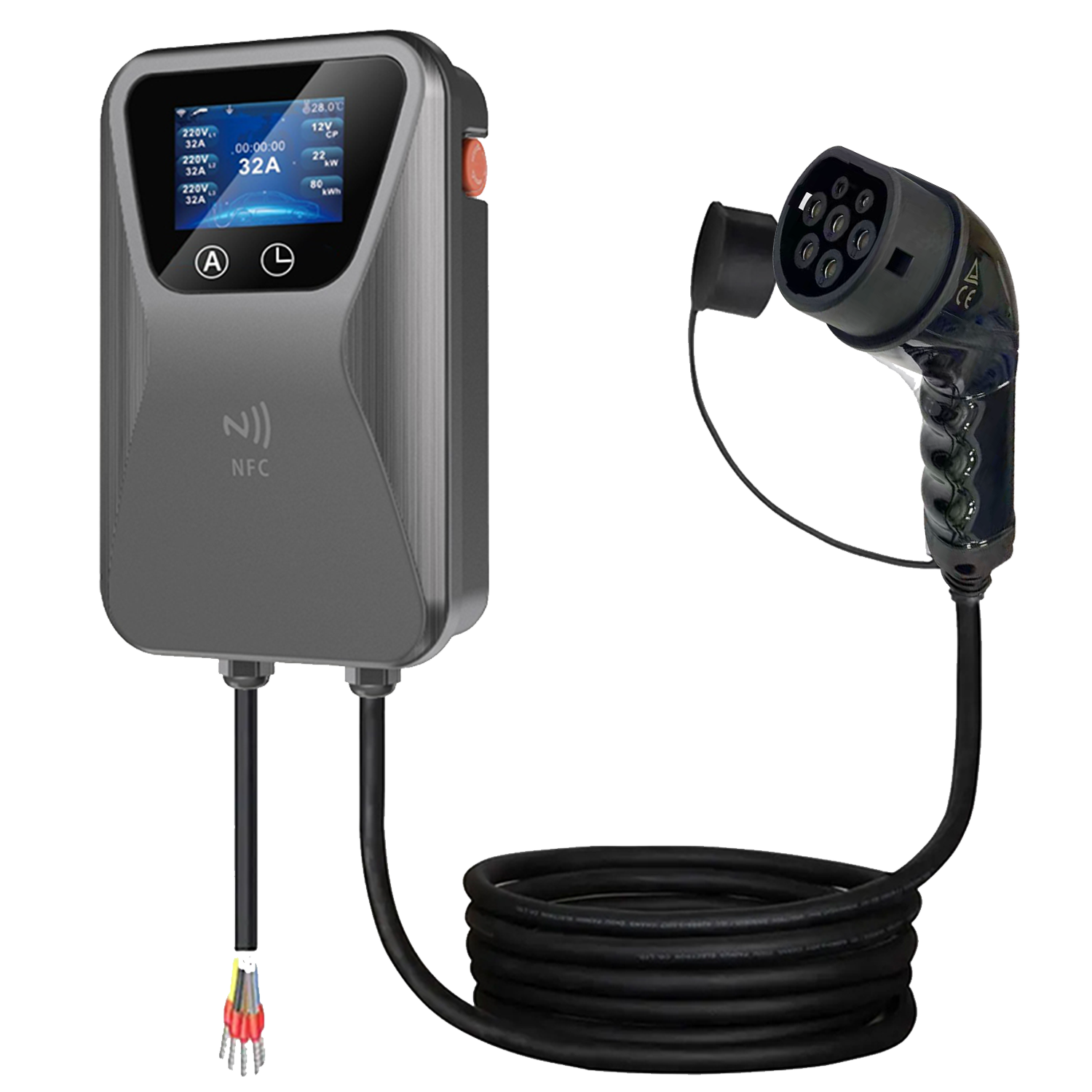 Wallbox EV Tipo 2 – 7 kW / 11 kW / 22 kW