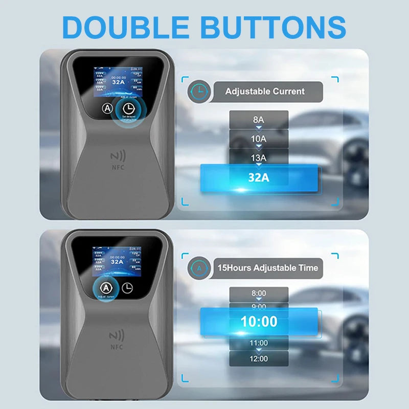 Wallbox 7kW Tipo 2 - 32A cavo da 5m, Monofase