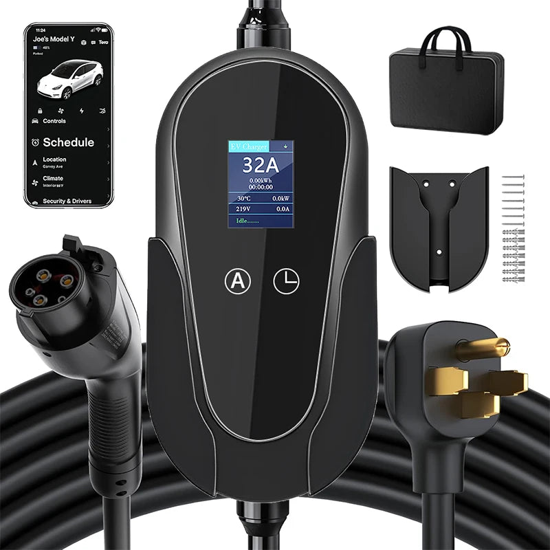 Caricabatterie EV Portatile - Tipo 2 da 3,5kw con cavo da m 5, da 6 a 16A